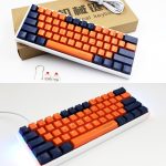 BAJEAL K61 Mechanical Gaming Keyboard red switch Dark Blue/Orange