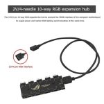 RGB 12V 4Pin fan hub AURA – ქულერების ჰაბი