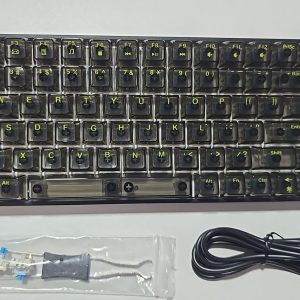 კლავიატურა Bajeal 84 key transparent K84 Blue Switch გამჭირვალე 84 ღილაკით