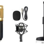 BM800 Microphone with tripod – მიკროფონი შტატივით, AUX, 3.5 მმ-იანი ჯეკით