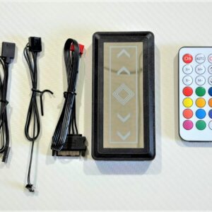 8 PWM / 10 ARGB 3pin 5V Strip Fan Controller Hub Splitter + Remote for PC Computer RGB FAN HUB Black