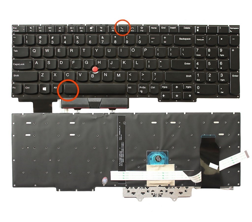 Lenovo IBM Thinkpad E15 2019 Gen 1 20RD 20RE, E15 2020 Gen 2, E15 2021 Gen 3, E15 2022 Gen 4 keyboard with pointer (NO Backlight)