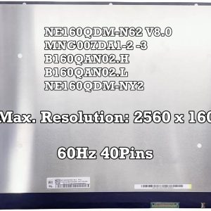 Laptop Screen 16,0 inch 2K 2560x1600 60 Hz 40 Pin 25mm NE160QDM-N62 ნოუთბუქის ეკრანი