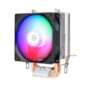 Bajeal A200 Cpu Fan 2 Heat Pipes PC Cooler Computer Fan Quiet Intel LGA 1700 1200 115X 775 1356 1366 AMD AM2 AM4 AM3 S-754/939/940 Copper CPU Cooling Fan