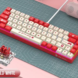 Bajeal mechanical keyboard BJ68 Red/White 68 key Red Switch
