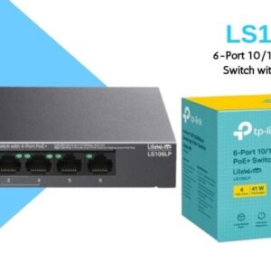 TP-Link LS106P 6-Port 10/100Mbps Desktop Switch with 4-Port PoE+ პოე სვიჩი