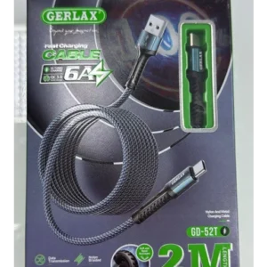 დამტენი კაბელი – GERLAX Fast Charging Cable 2M Lightning GD-52T