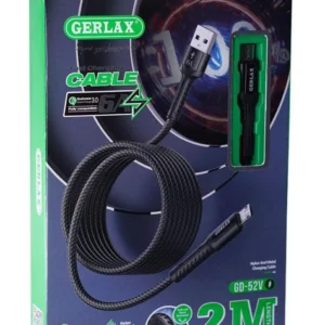 დამტენი კაბელი – GERLAX Fast Charging Cable 2M GD-52V