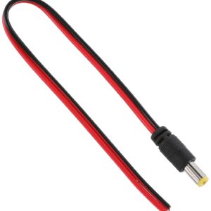 5.5mm x 2.1mm DC Power Male Jack Pigtail Cable Connector CCTV Security Camera 23cm
