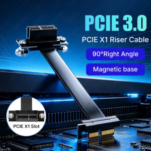 PCI-E X1 GEN 3.0 extension cable 10cm PCIE 3.0 X1 Riser Cable 90° Right Angle 8Gbps PCI Express X1 Riser Card Extension Cable